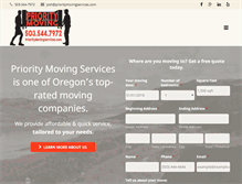 Tablet Screenshot of prioritymovingservices.com